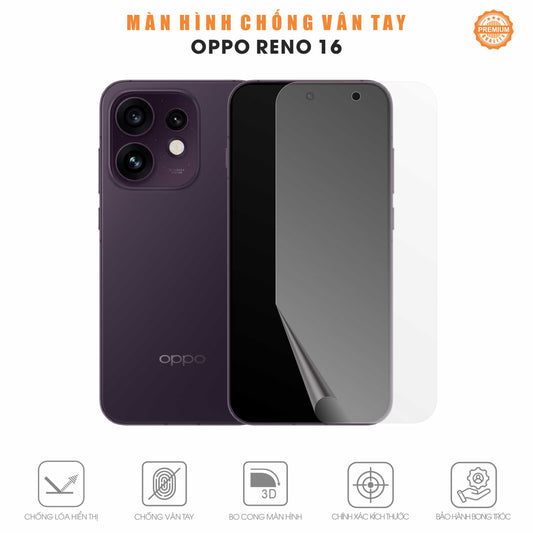 Miếng Dán Màn Hình Chống Vân Tay Oppo Reno16