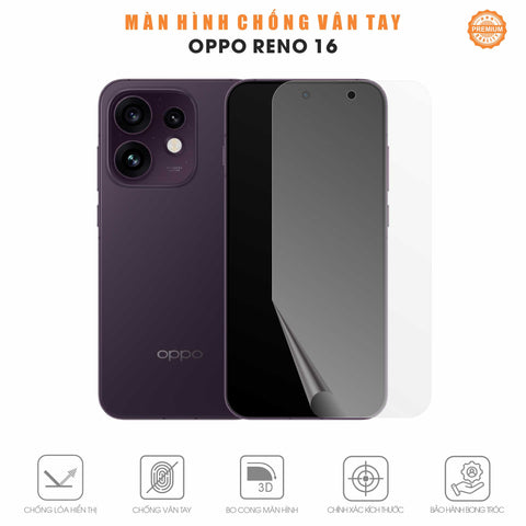 Miếng Dán Màn Hình Chống Vân Tay Oppo Reno16