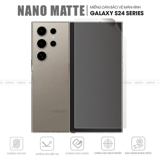 Miếng Dán Màn Hình Chống Vân Tay Samsung Galaxy S24 | S24 Plus | S24 Ultra | S24 Fe