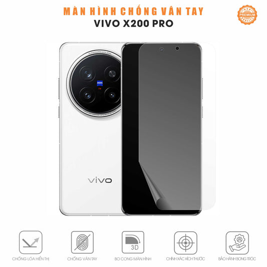 Miếng Dán Màn Hình Chống Vân Tay Vivo X200 | Pro | Pro Mini | Ultra