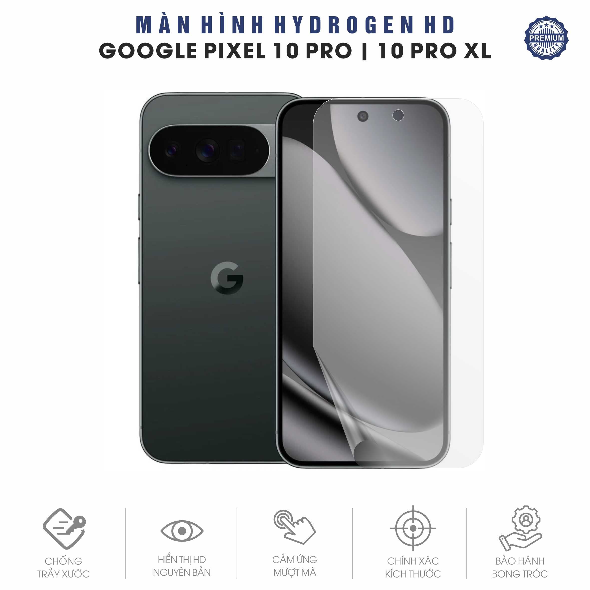 Miếng Dán Màn Hình Hydrogen HD Google Pixel 10 Pro | Pro XL