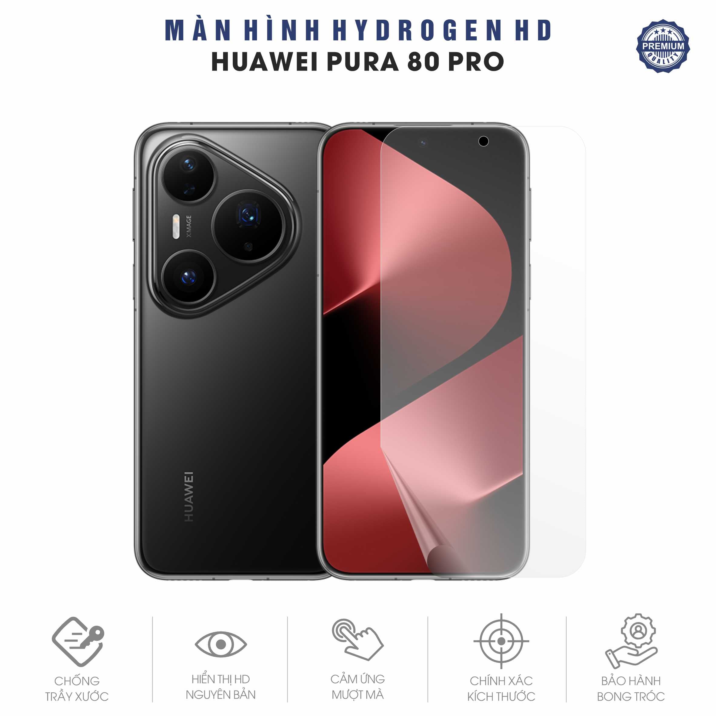 Miếng Dán Màn Hình Hydrogen HD Huawei Pura 80 Pro