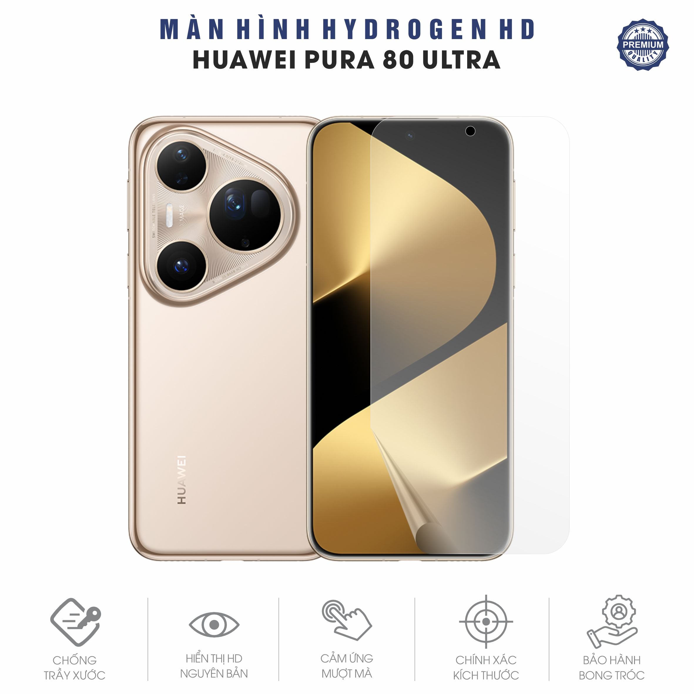 Miếng Dán Màn Hình Hydrogen HD Huawei Pura 80 Ultra