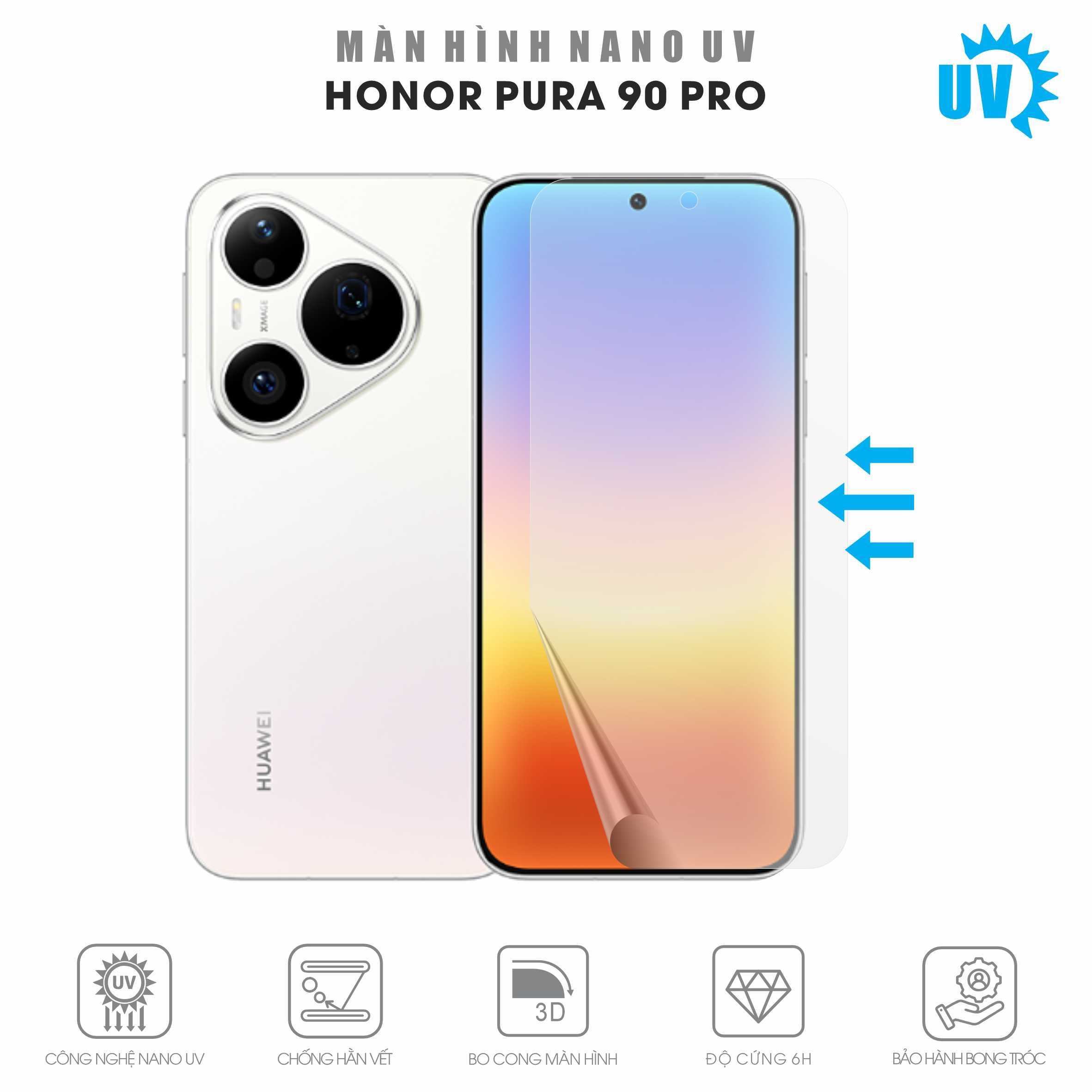 Miếng Dán Màn Hình Nano UV Huawei Pura 90 Pro