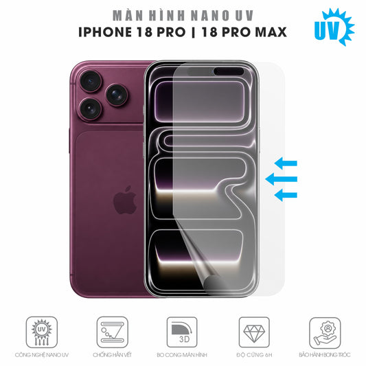 Miếng Dán Màn Hình Nano UV Iphone 18 Pro | Pro Max