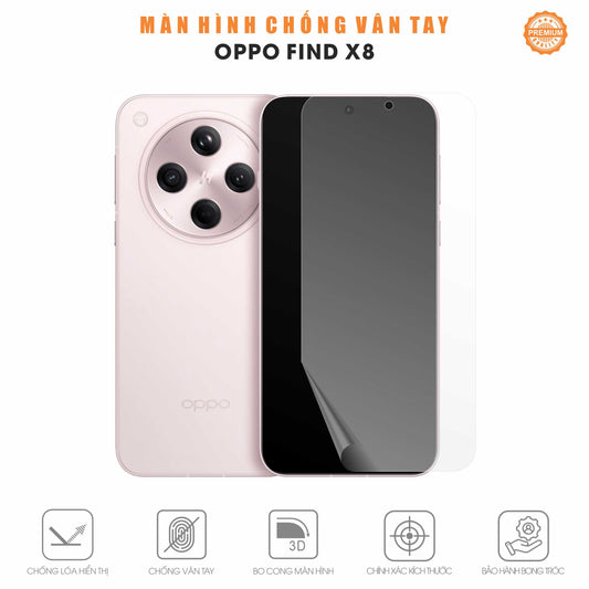 Miếng Dán Màn Hình Chống Vân Tay Oppo Find X8