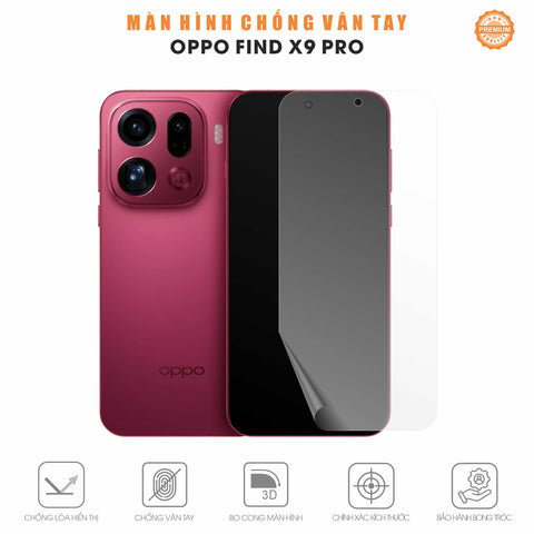 Miếng Dán Màn Hình Chống Vân Tay Oppo Find X9 Pro