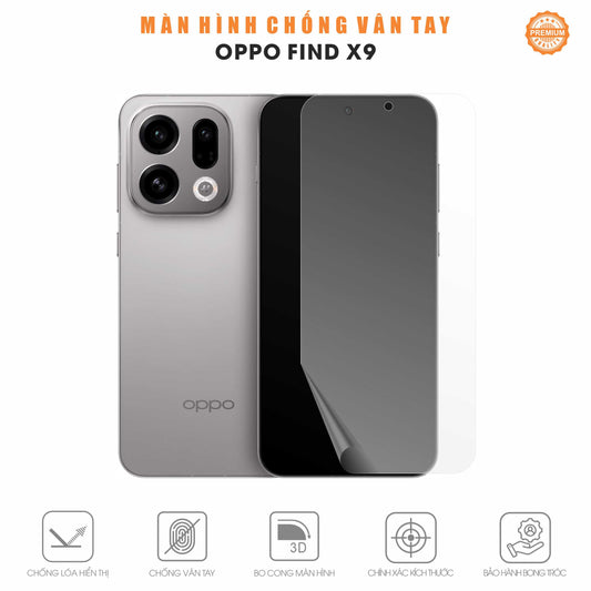 Miếng Dán Màn Hình Chống Vân Tay Oppo Find X9
