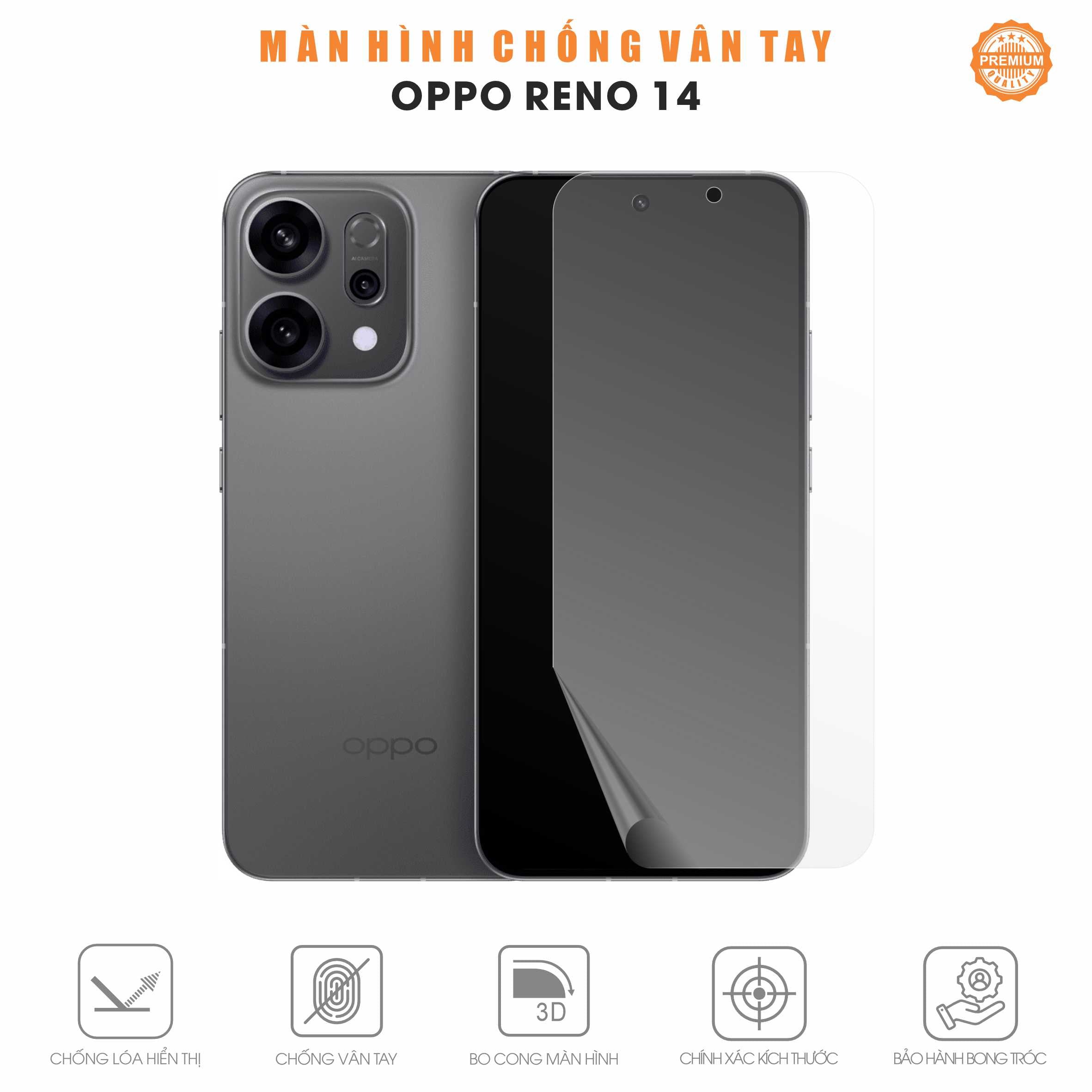 Miếng Dán Màn Hình Chống Vân Tay Oppo Reno14
