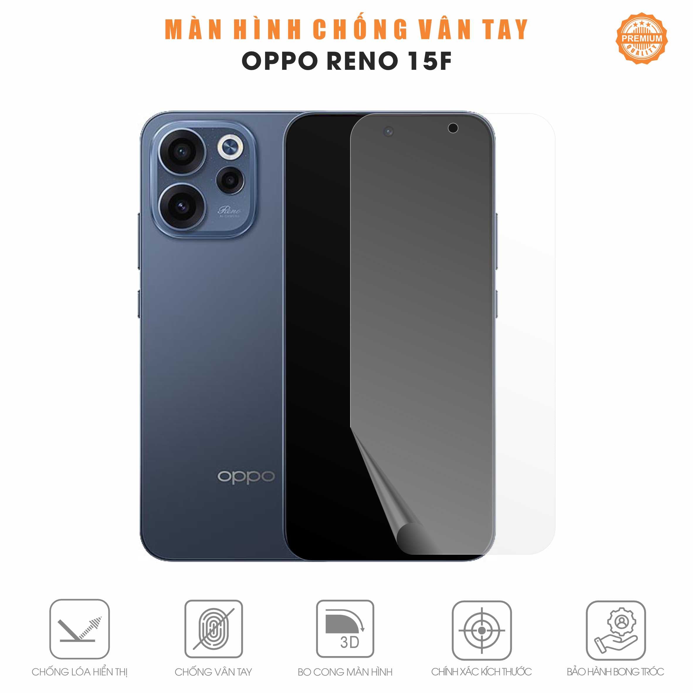 Miếng Dán Màn Hình Chống Vân Tay Oppo Reno15 F 5G
