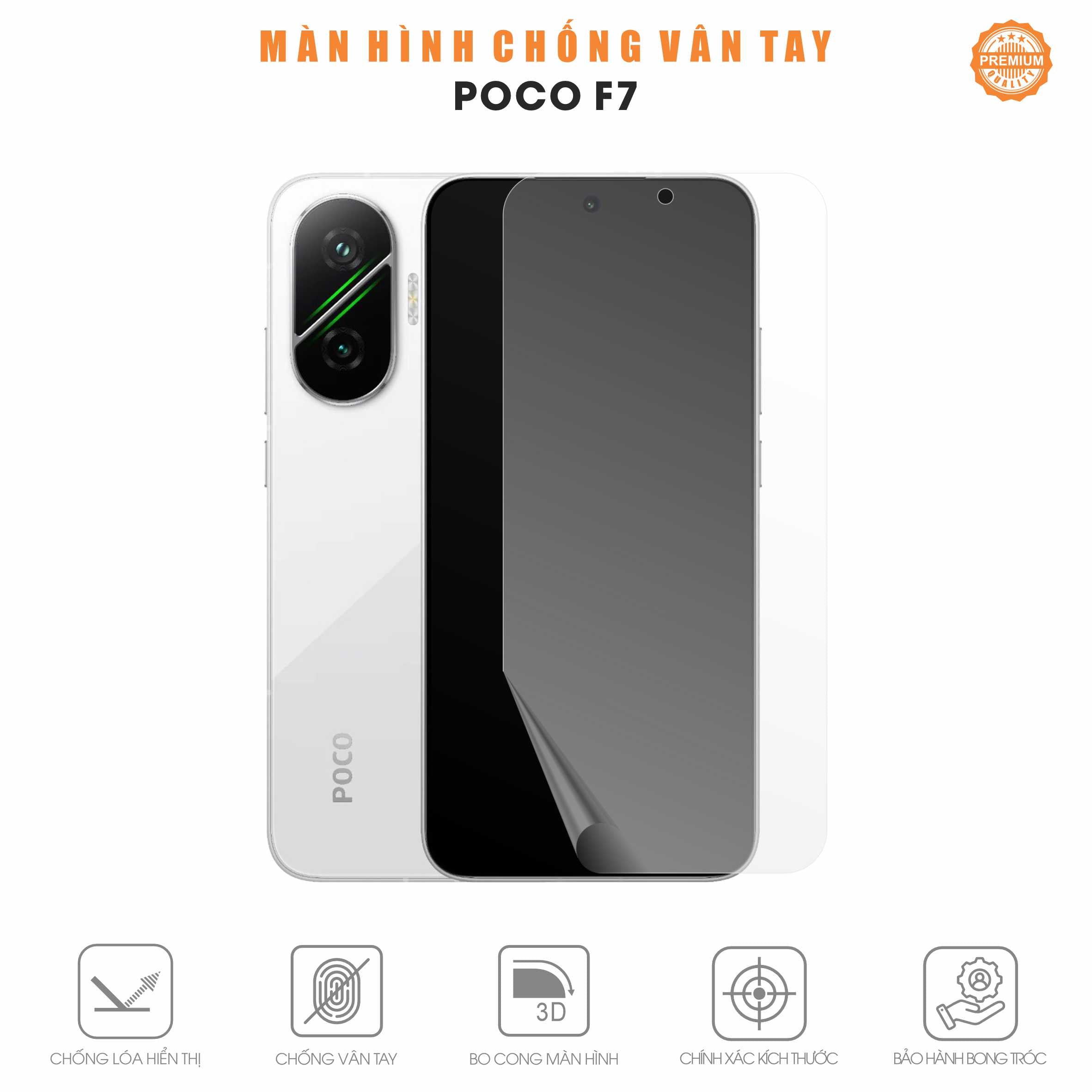Miếng Dán Màn Hình Chống Vân Tay Poco F7