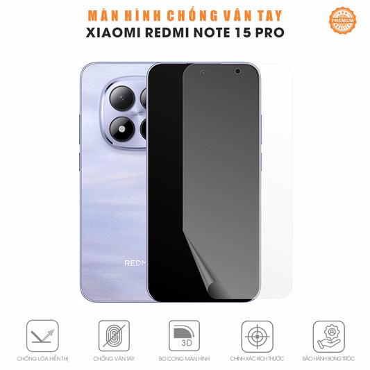 DÁN MÀN HÌNH NHÁM CHỐNG VÂN TAY REDMI NOTE 15 PRO