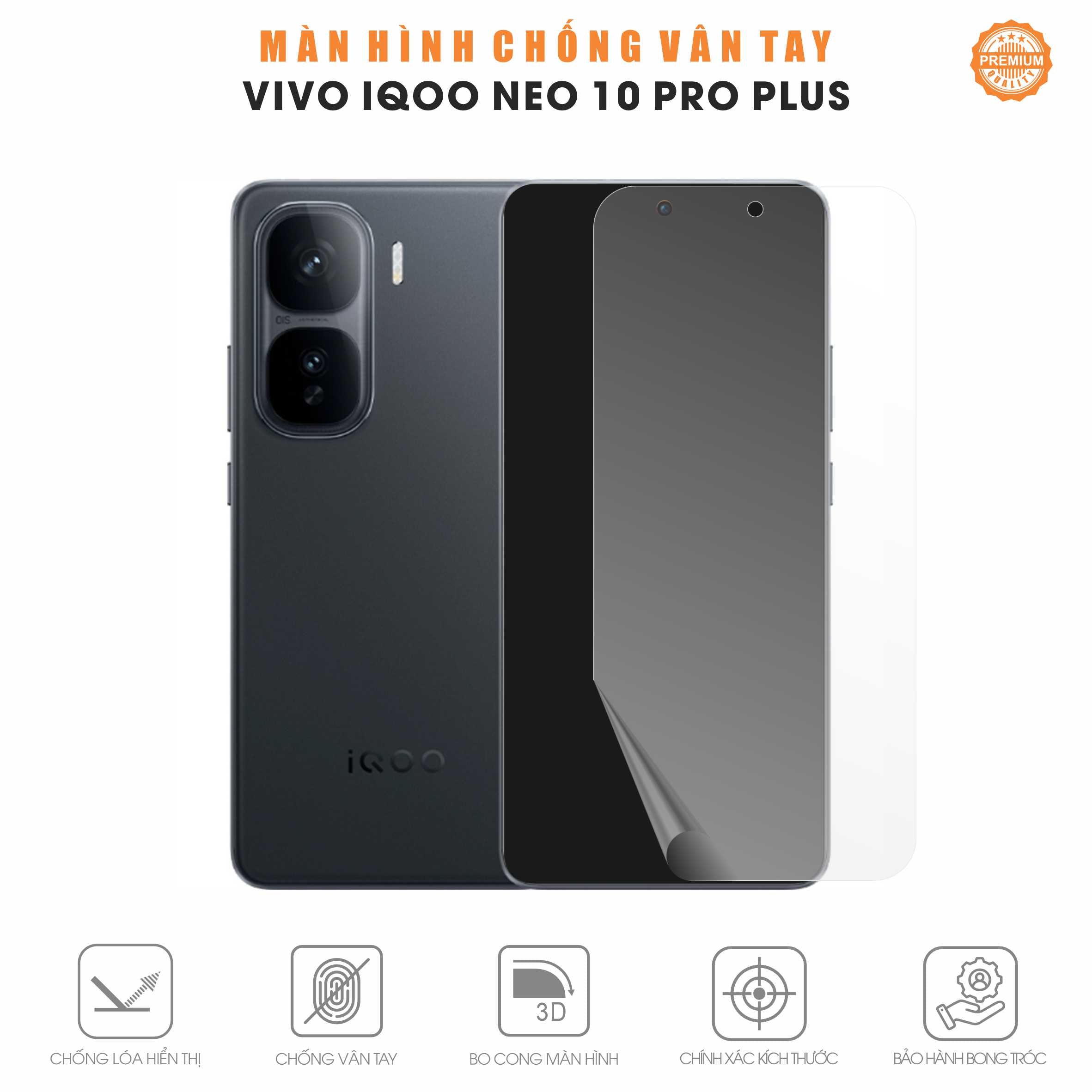 Miếng Dán Màn Hình Chống Vân Tay Vivo iQOO Neo 10 Pro Plus