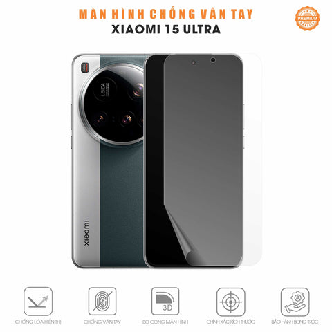 Miếng Dán Màn Hình Chống Vân Tay Xiaomi 15 | Pro | Ultra | 15T | 15T Pro