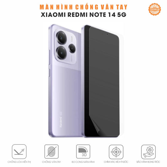 Miếng Dán Màn Hình Chống Vân Tay Redmi Note 14 5G