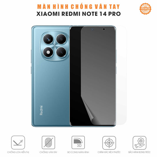 Miếng Dán Màn Hình Chống Vân Tay Redmi Note 14 Pro