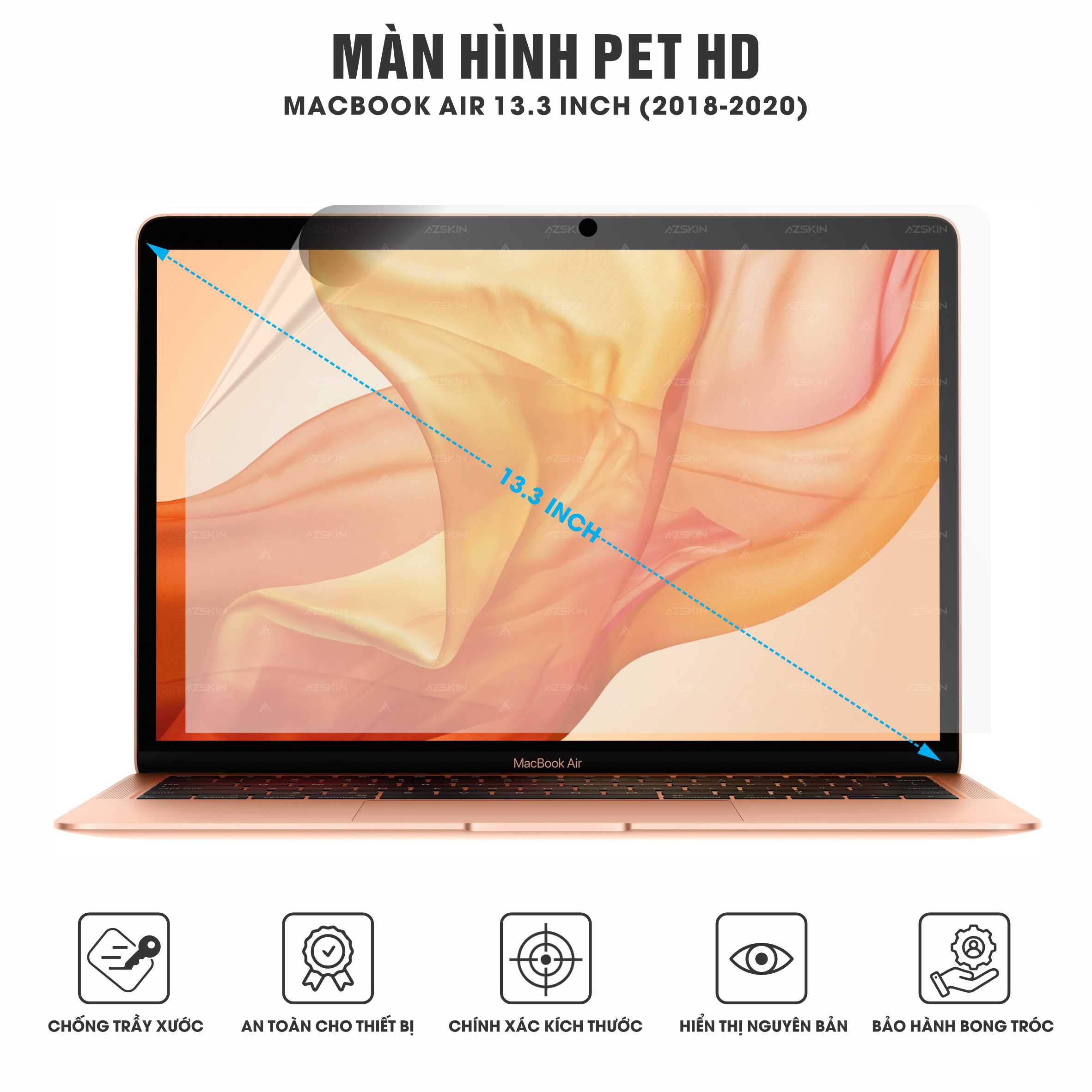 Miếng Dán Màn Hình PET HD Macbook Air 2018-2020