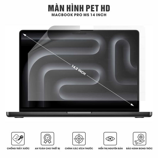 Miếng Dán Màn Hình PET HD Macbook Pro M5 14 inch