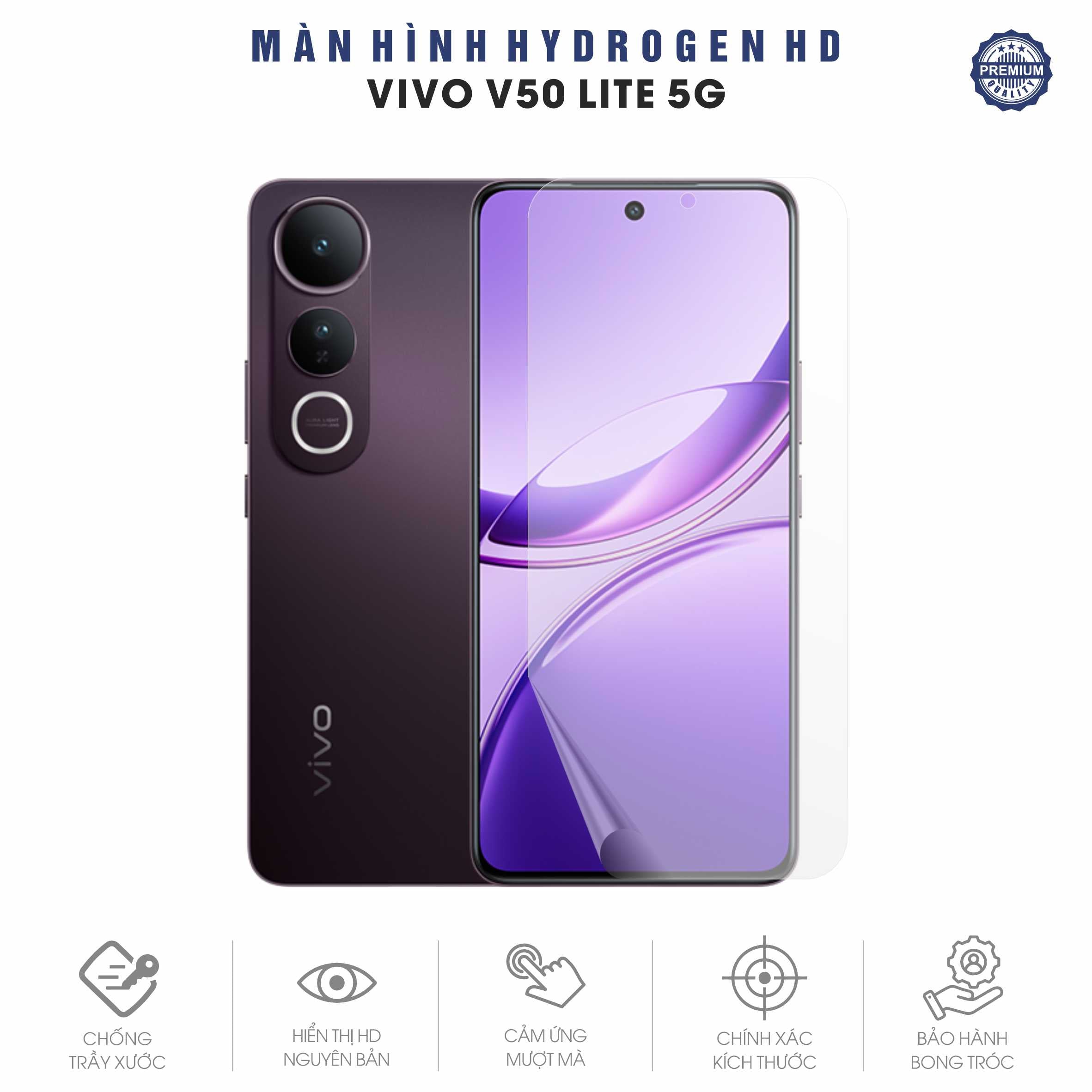 Miếng Dán Màn Hình Hydrogen HD Vivo V50 Lite 5G