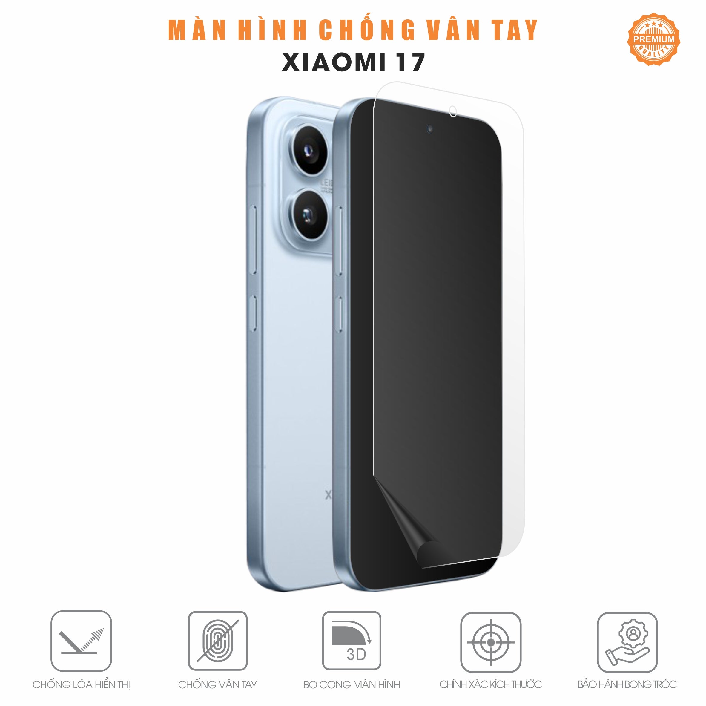 Miếng Dán Màn Hình Chống Vân Tay Xiaomi 17