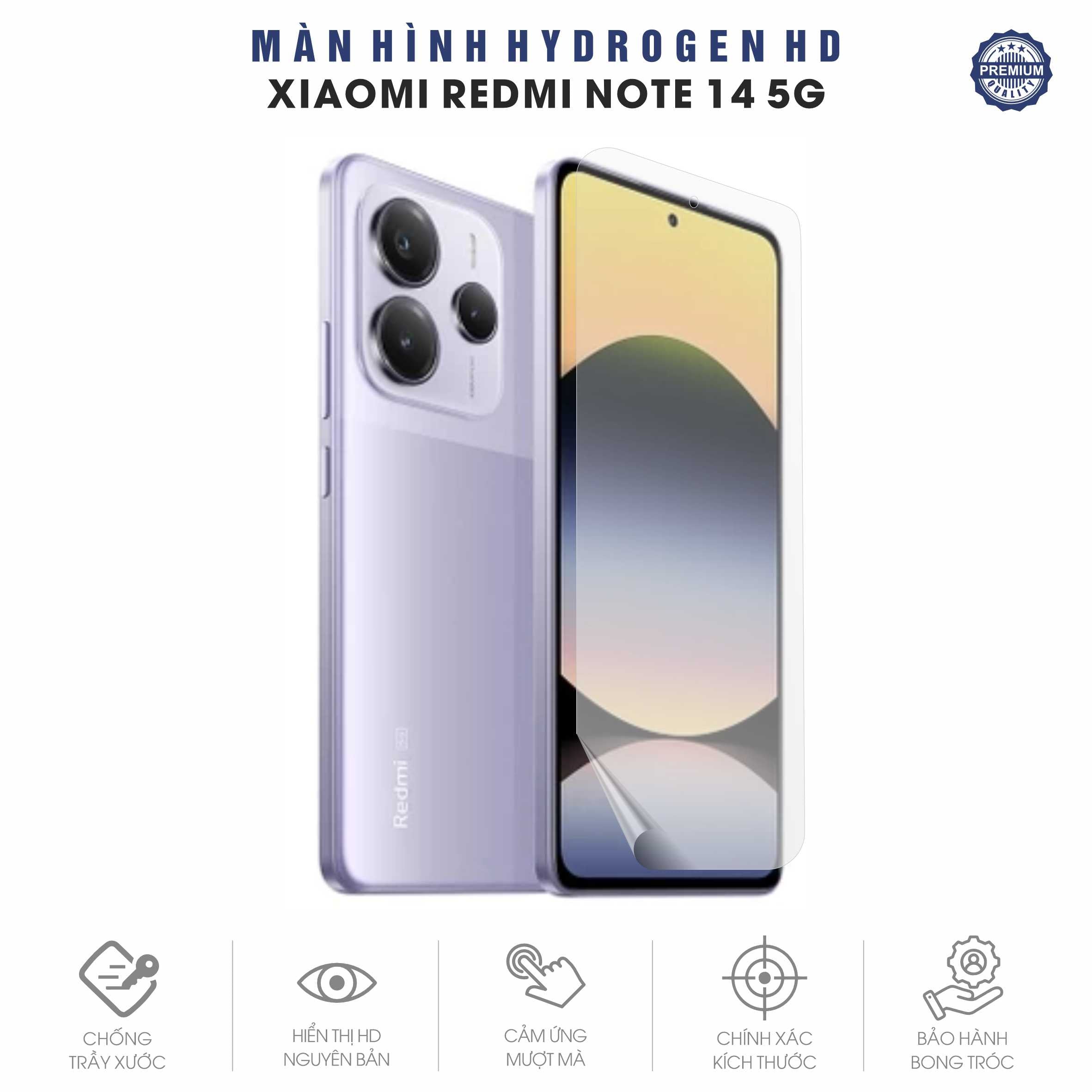Miếng Dán Màn Hình Hydrogen HD Redmi Note 14 5G