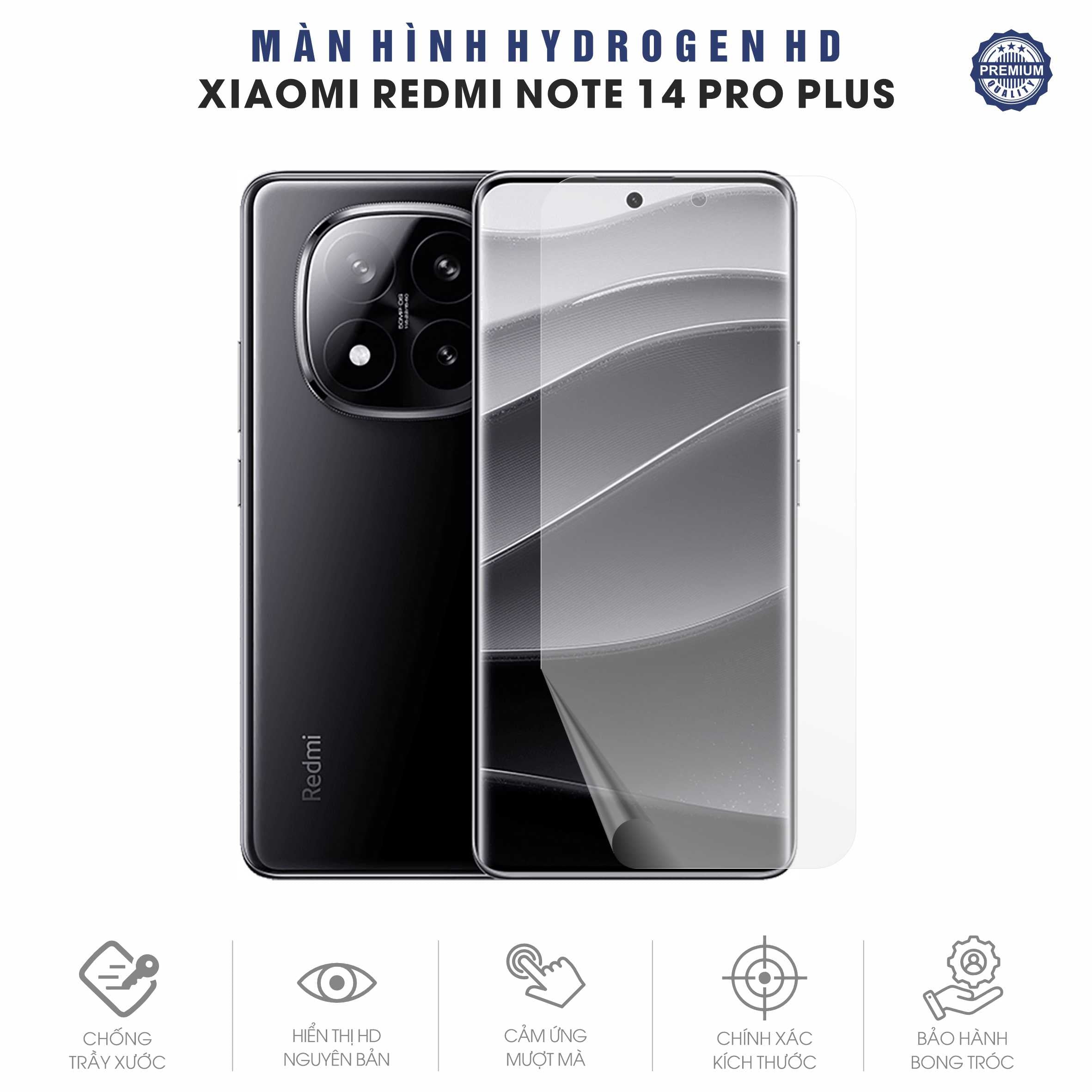 Miếng Dán Màn Hình Hydrogen HD Redmi Note 14 Pro Plus