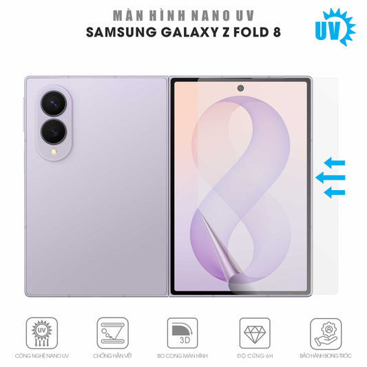 Miếng Dán Nano UV Samsung Galaxy Z Fold 8 Full Màn Hình Ngoài