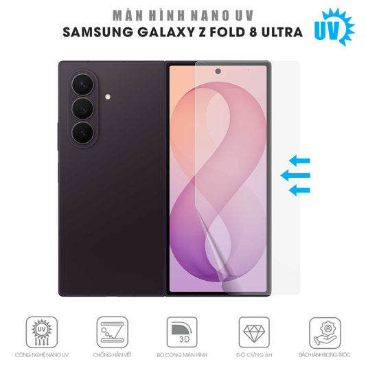 Miếng Dán Nano UV Samsung Galaxy Z Fold 8 Ultra Full Màn Hình Ngoài