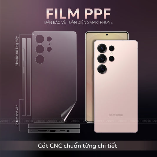 Miếng Dán PPF Samsung Galaxy S25 Full Lưng Viền