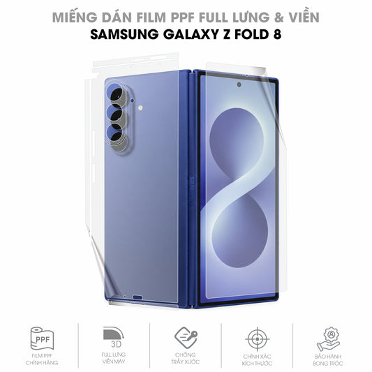Miếng Dán PPF Samsung Galaxy Z Fold 8 Full Lưng Viền