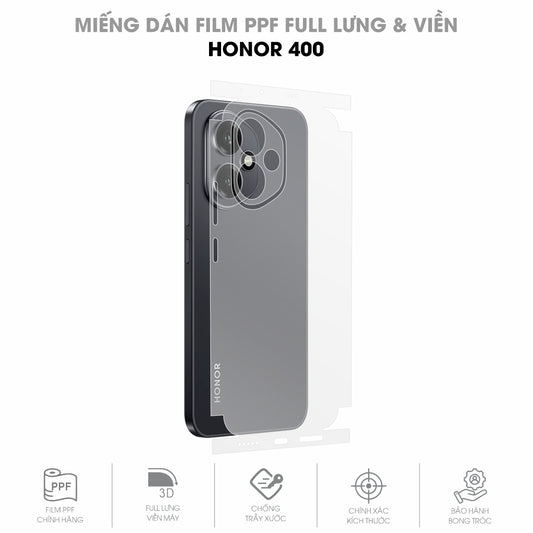 Miếng Dán PPF Honor 400 Mặt Lưng Full Viền