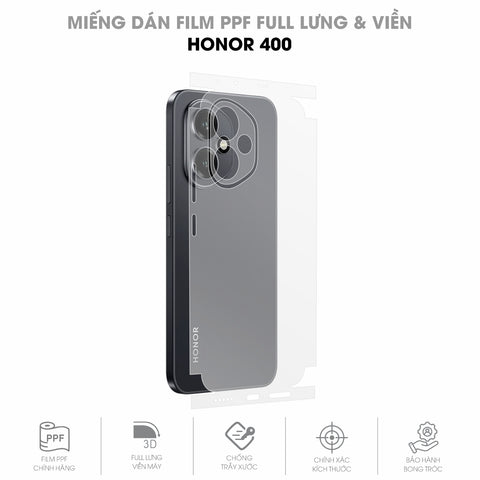 Miếng Dán PPF Honor 400 Mặt Lưng Full Viền