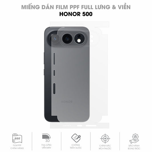 Miếng Dán PPF Honor 500 Mặt Lưng Full Viền