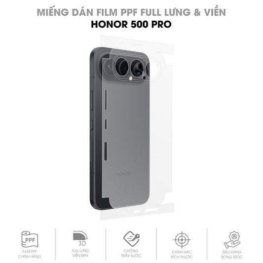Miếng Dán PPF Honor 500 PRO Mặt Lưng Full Viền