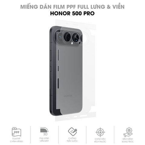 Miếng Dán PPF Honor 500 PRO Mặt Lưng Full Viền