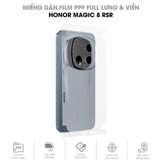 Miếng Dán PPF Honor Magic 8 RSR Mặt Lưng Full Viền