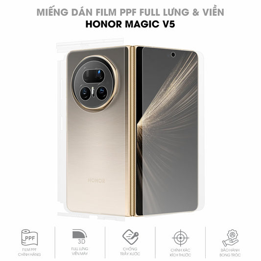 Miếng Dán PPF Honor Magic V5 Mặt Lưng Full Gáy Viền