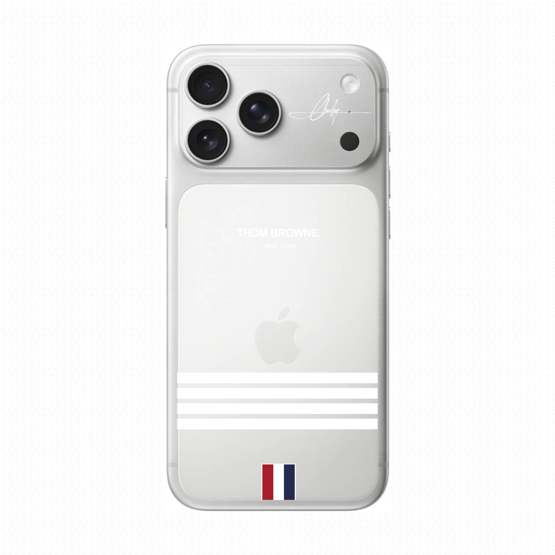 Dán PPF IPhone 17 Series In Hình Thom Browne Ngang
