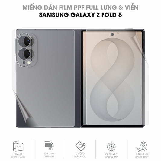 Miếng Dán PPF Samsung Galaxy Z Fold 8 Full Lưng Viền