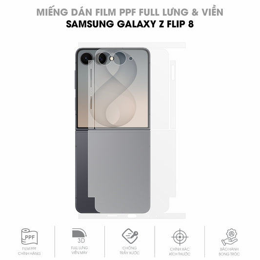 Miếng Dán PPF Samsung Galaxy Z Flip 8 Full Lưng Viền