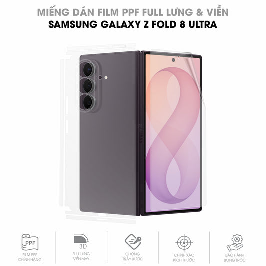 Miếng Dán PPF Samsung Galaxy Z Fold 8 Ultra Full Lưng Viền