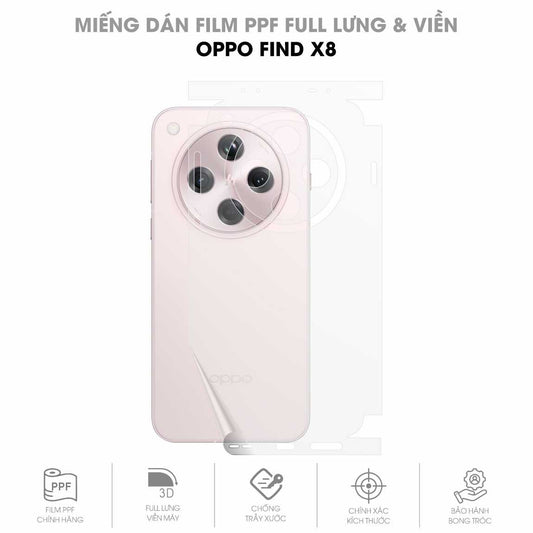 Miếng Dán PPF Oppo Find X8 Mặt Lưng Full Viền