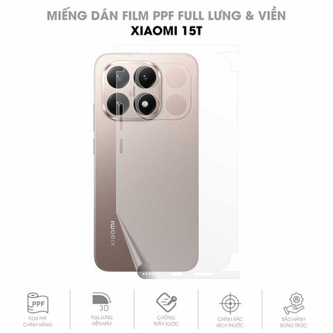Miếng Dán PPF Xiaomi 15T Mặt Lưng Full Viền