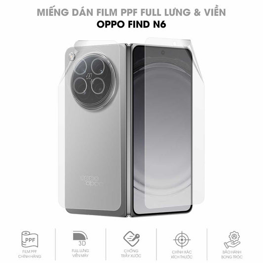 Miếng Dán PPF Oppo Find N6 Mặt Lưng Full Gáy Viền