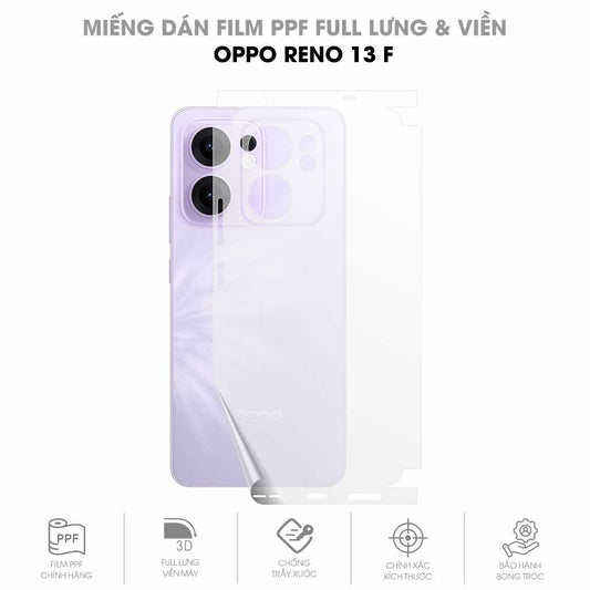 Miếng Dán PPF Oppo Reno13 F Mặt Lưng Full Viền