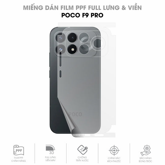 Miếng Dán PPF Poco F9 Pro Mặt Lưng Full Viền
