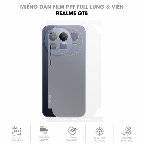 Miếng Dán PPF Realme GT8 Mặt Lưng Full Viền