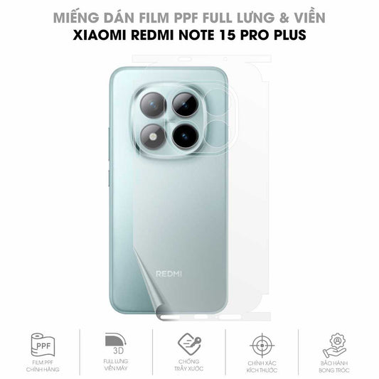 Miếng Dán PPF Redmi Note 15 Pro Plus Full Lưng Viền