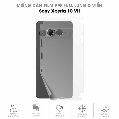 Miếng Dán PPF Sony Xperia 10 VII Mặt Lưng Full Viền
