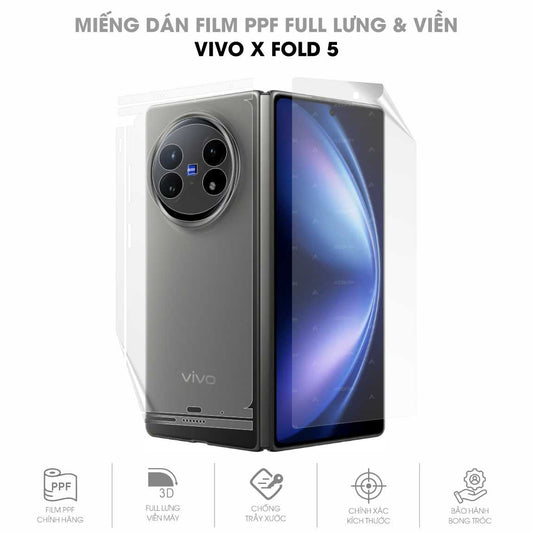 Miếng Dán PPF Vivo X Fold 5 Mặt Lưng Full Viền